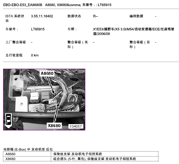 宝马X5保险丝位置图