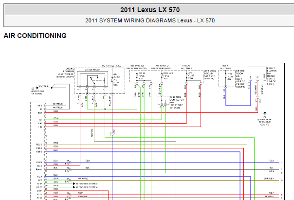 11年LX570空调线路图