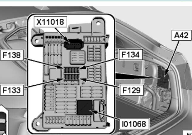 12年X6后保险丝座对照图