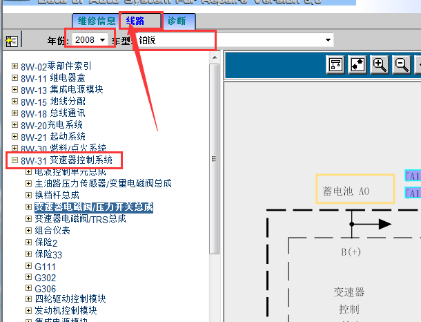 08年奔驰铂锐 变速箱电路
