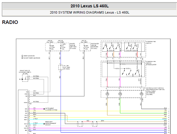 10年雷克萨斯LS460L 音响电路