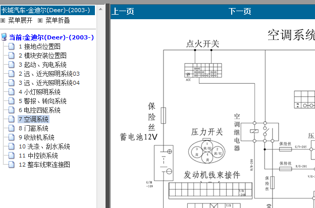 03年金迪尔空调线路图