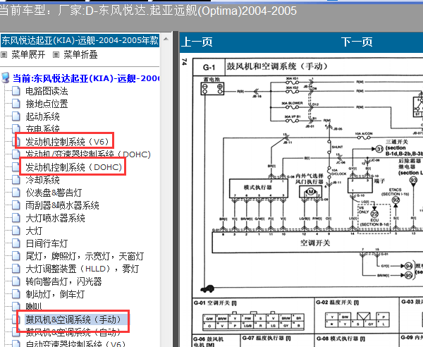 04-05年远航手动空调线路图