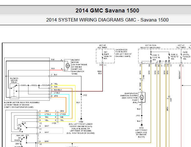 2014年GMC 空调电路