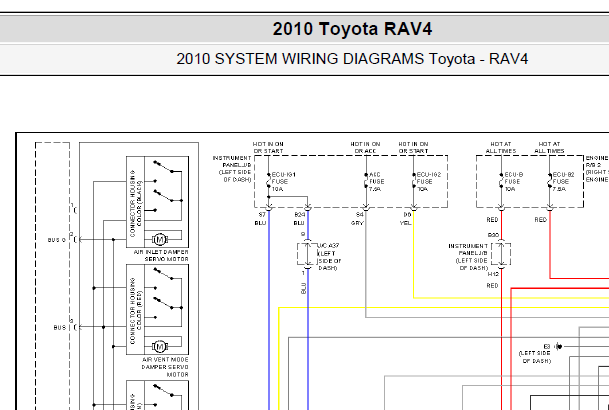 10年丰田RAV4全车线路图