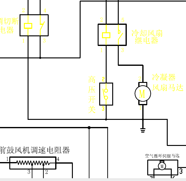 金杯阁瑞斯冷却风扇电路