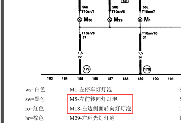 04年A6转向灯电路图