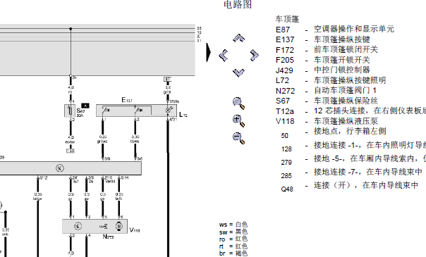 01年奥迪TT软顶电路图