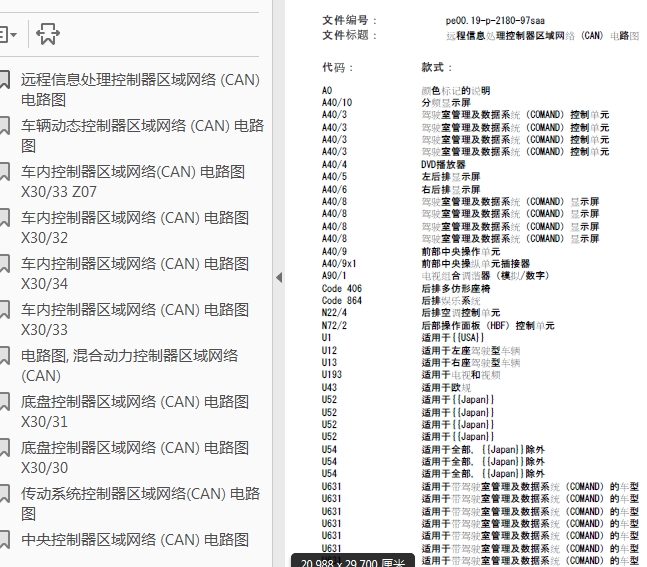 12年奔驰 S400  CAN线电路图