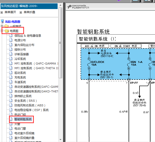09年起亚福瑞迪 智能钥匙电路图