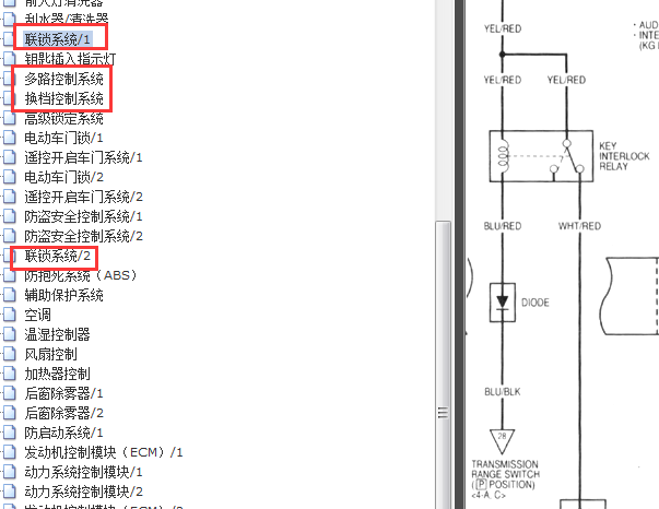 02年时韵变速箱电路图