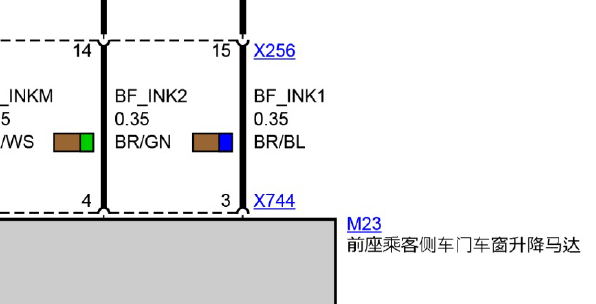 13年宝马X5车窗电路