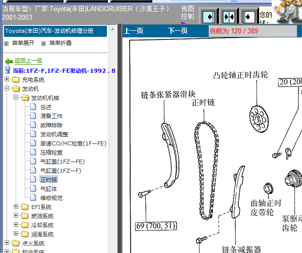 2002年丰田沙漠王子1FZ 发动机正时