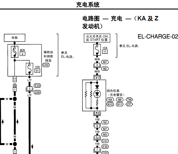 日产帕拉丁充电电路图