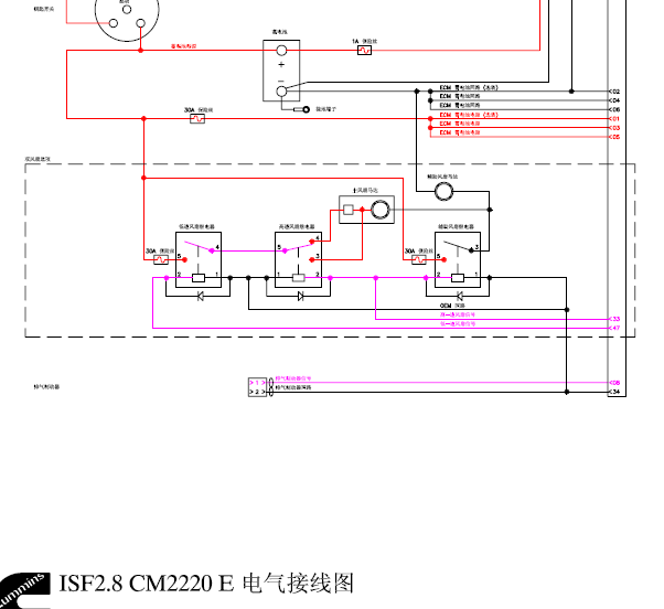 福田康明斯ISF2.8发动机电路图