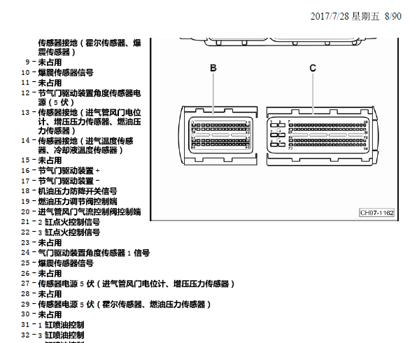 13年大众帕萨特 针脚资料