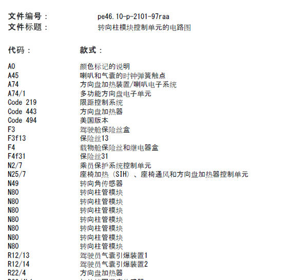 11年奔驰R350方向盘电路图