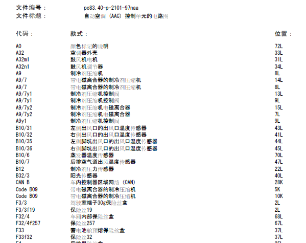 14年奔驰ML400空调电路图
