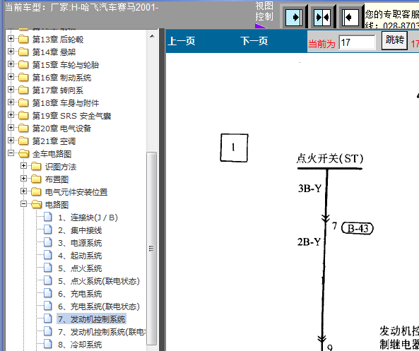 01年哈飞赛马发动机电路图