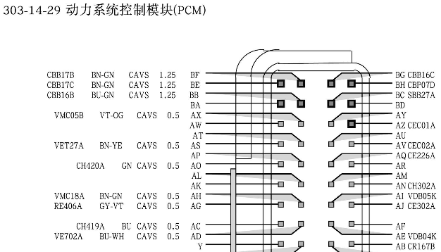 09年嘉年华发动机电脑针脚资料