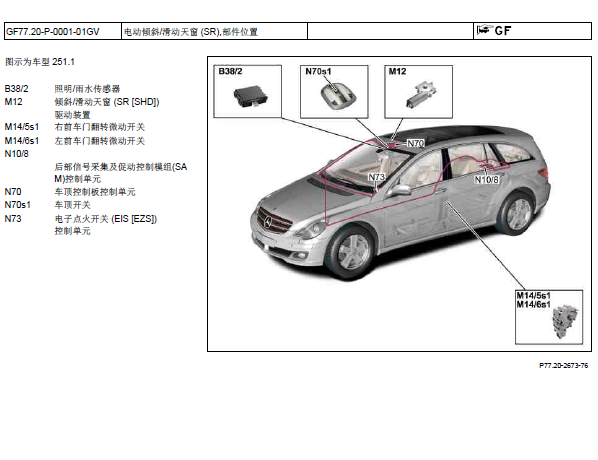 11年奔驰R350 元件位置
