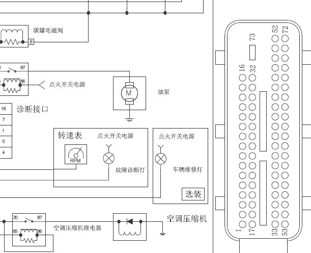 中华骏捷发动机电路图