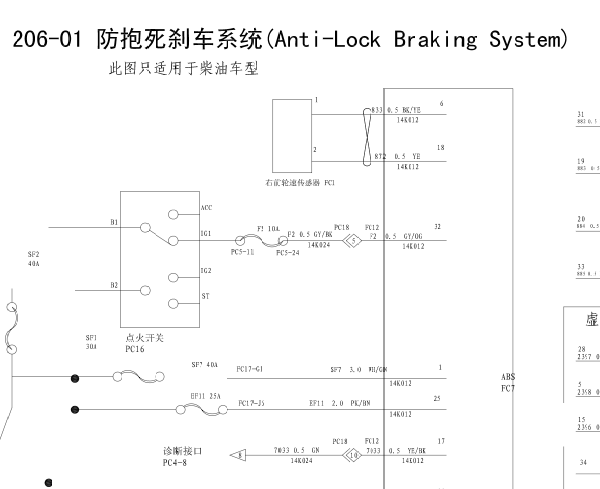 12年江铃域虎ABS电路图