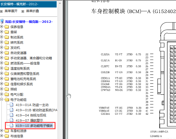 12年福克斯针脚图