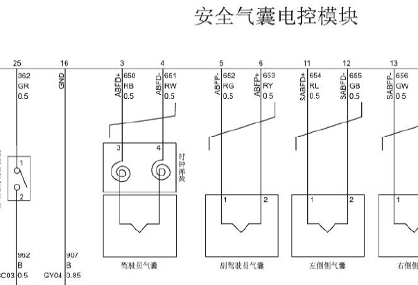 16年长城H2气囊线路图
