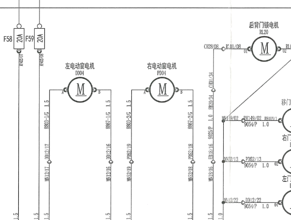 14年依维柯车窗线路图