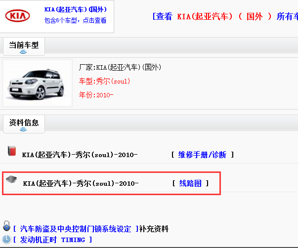 10年起亚秀尔线路图