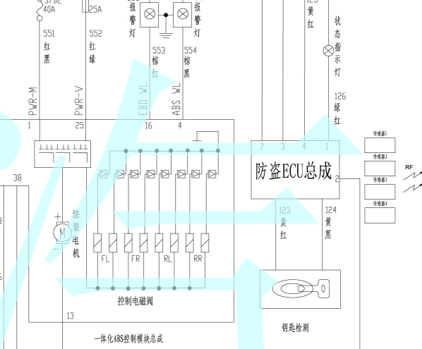 15年长城风骏防盗电路图