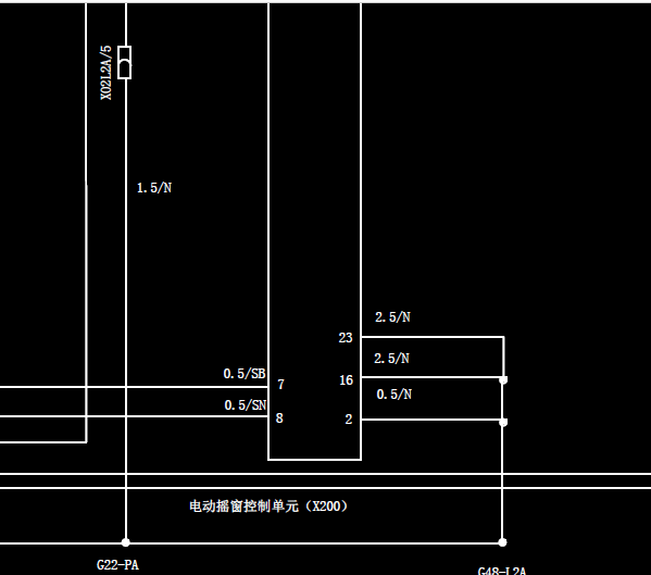 中华酷宝车窗电路图