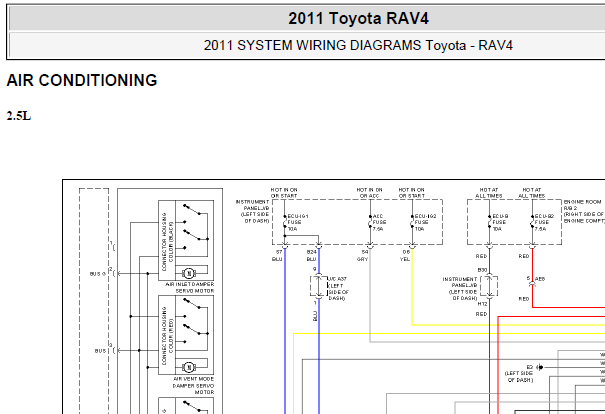 11年丰田RAV4空调电路图