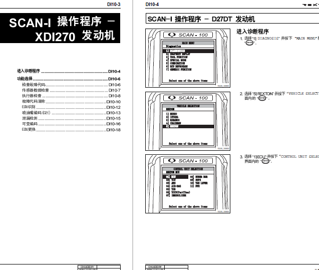 06年双龙雷斯特发动机故障诊断表