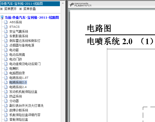 11年华泰宝利格发动机电路图