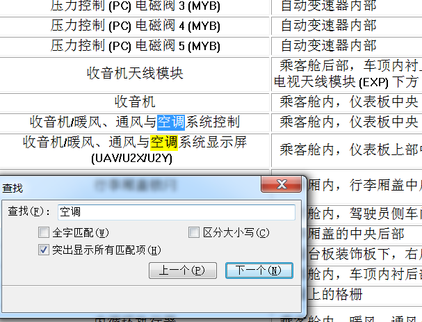 09年凯迪拉克CTS空调位置说明
