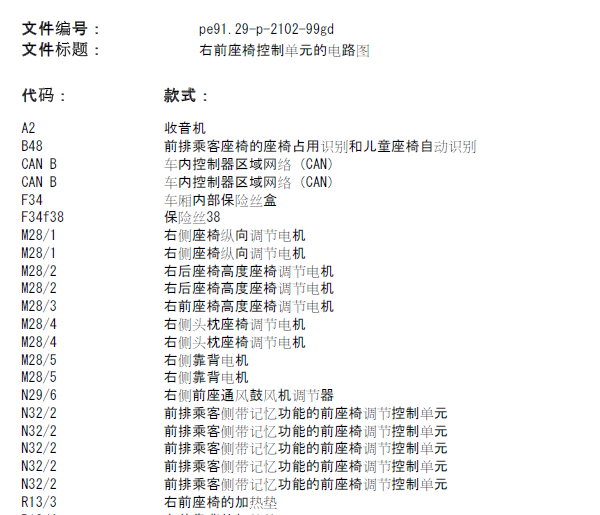 11年奔驰G500座椅线路图