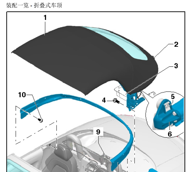 09年奥迪TT敞蓬拆装
