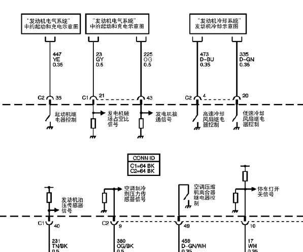07年凯迪拉克SLS发动机电路图