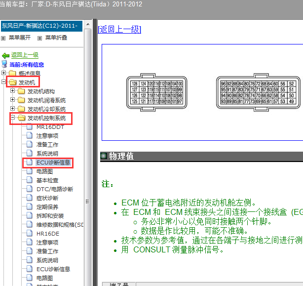 骐达HR16发动机针脚图