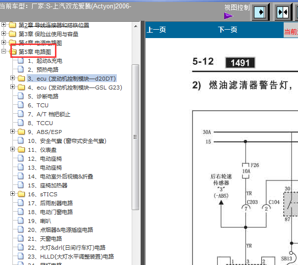06年双龙爱腾电路图