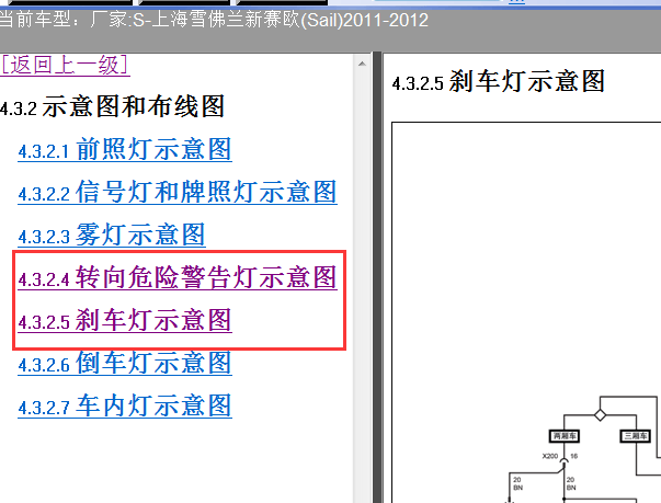 11年赛欧刹车灯电路图