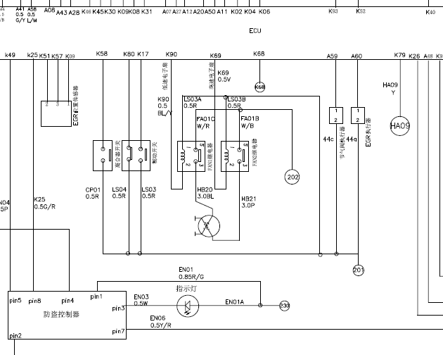 日产ZD25TCR发动机系列电路图