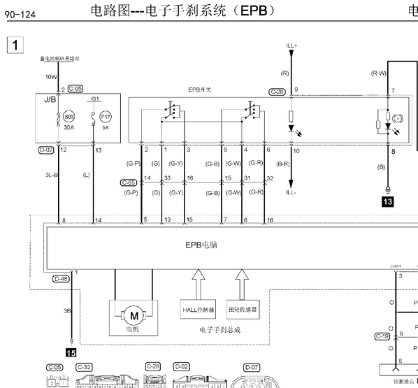 16年东南DX7手刹线路图