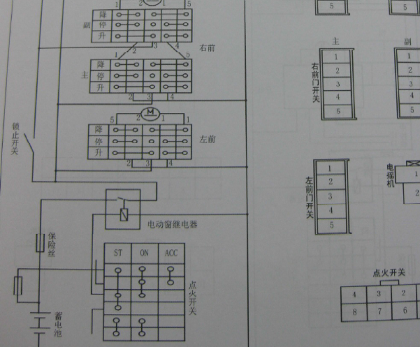 09年赛铃电动车窗电路图