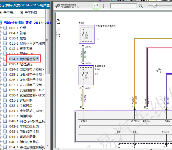 15年翼虎通信线路图