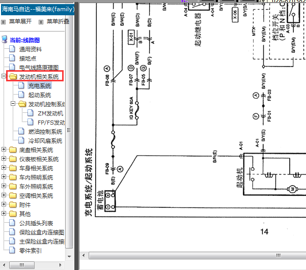 02年福美来点火系统线路图