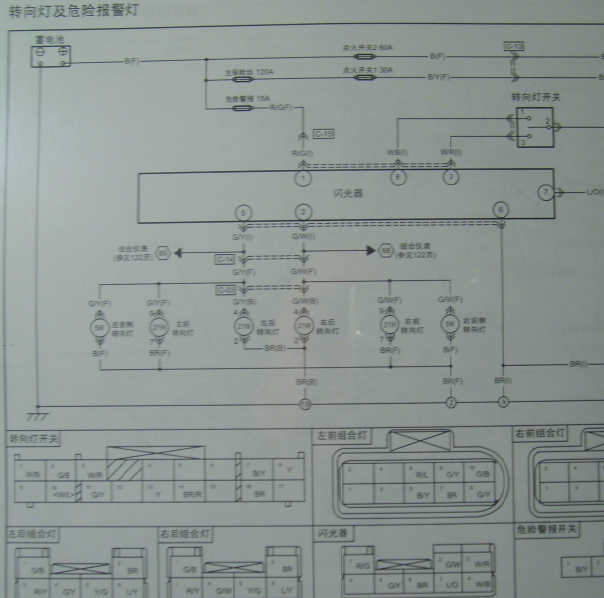 2009年奔腾B50转向灯线路图