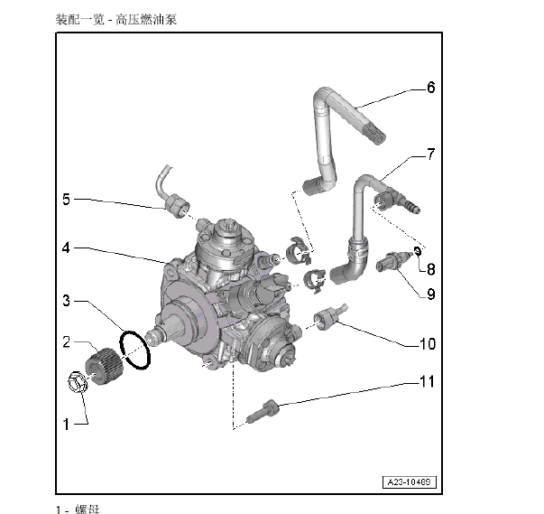 12年奥迪Q7高压泵拆装